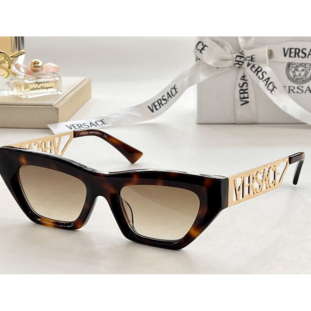 Versace 90s Vintage Logo Cat-Eye Sunglasses     VE4967  - FashionPlug