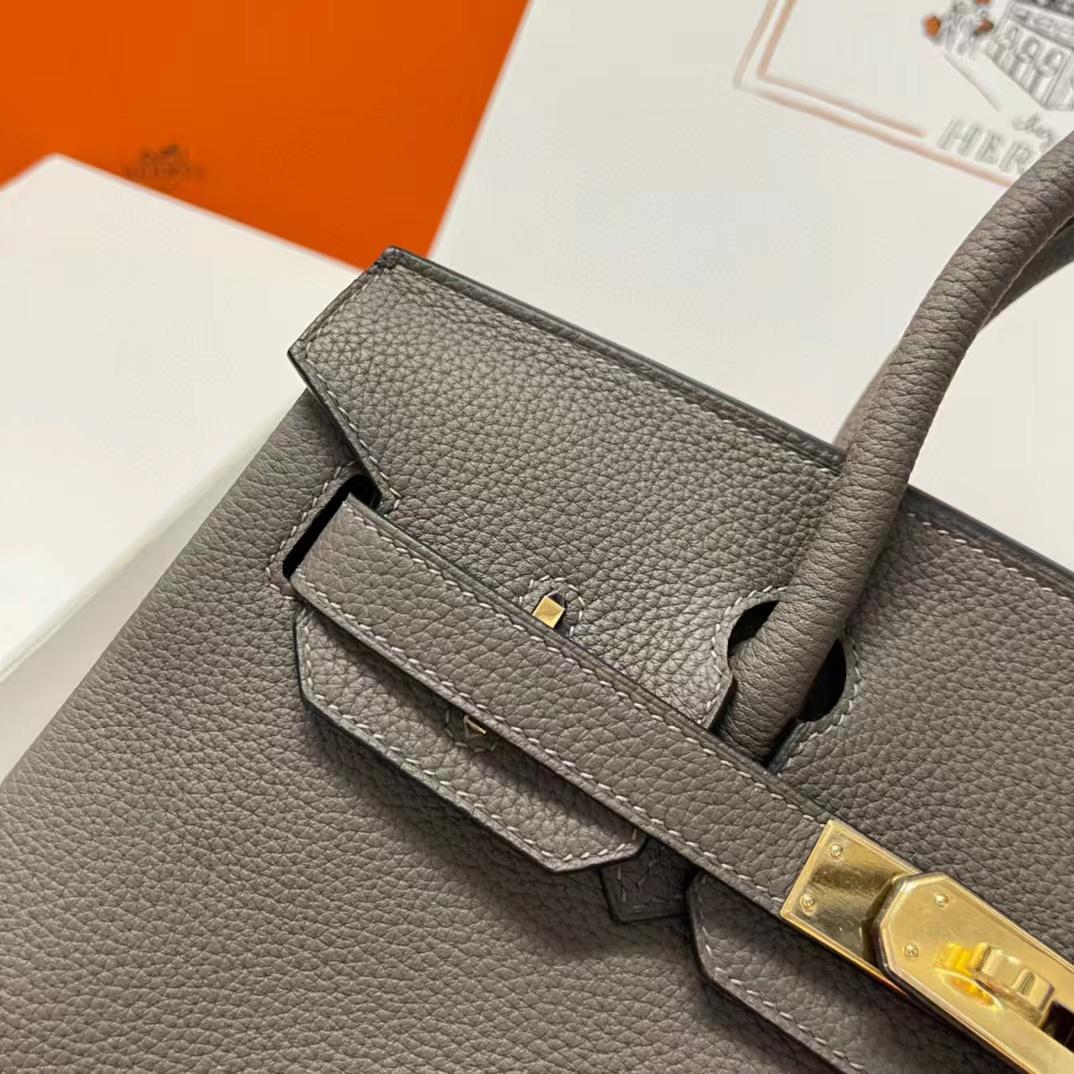 Hermes Birkin 30 Fjord Leather Handbag （30-22-16CM） - FashionPlug