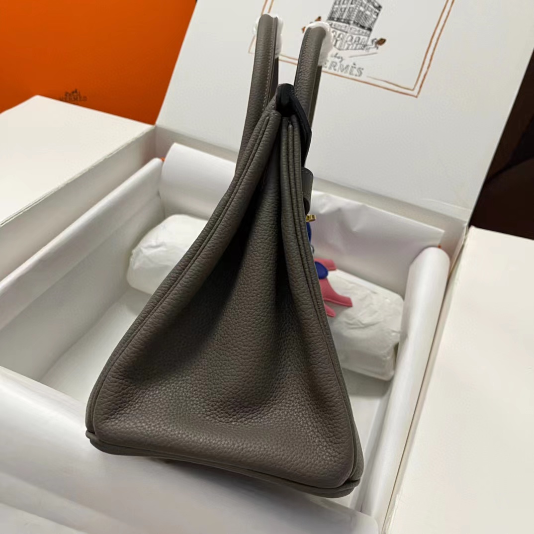 Hermes Birkin 30 Fjord Leather Handbag （30-22-16CM） - FashionPlug