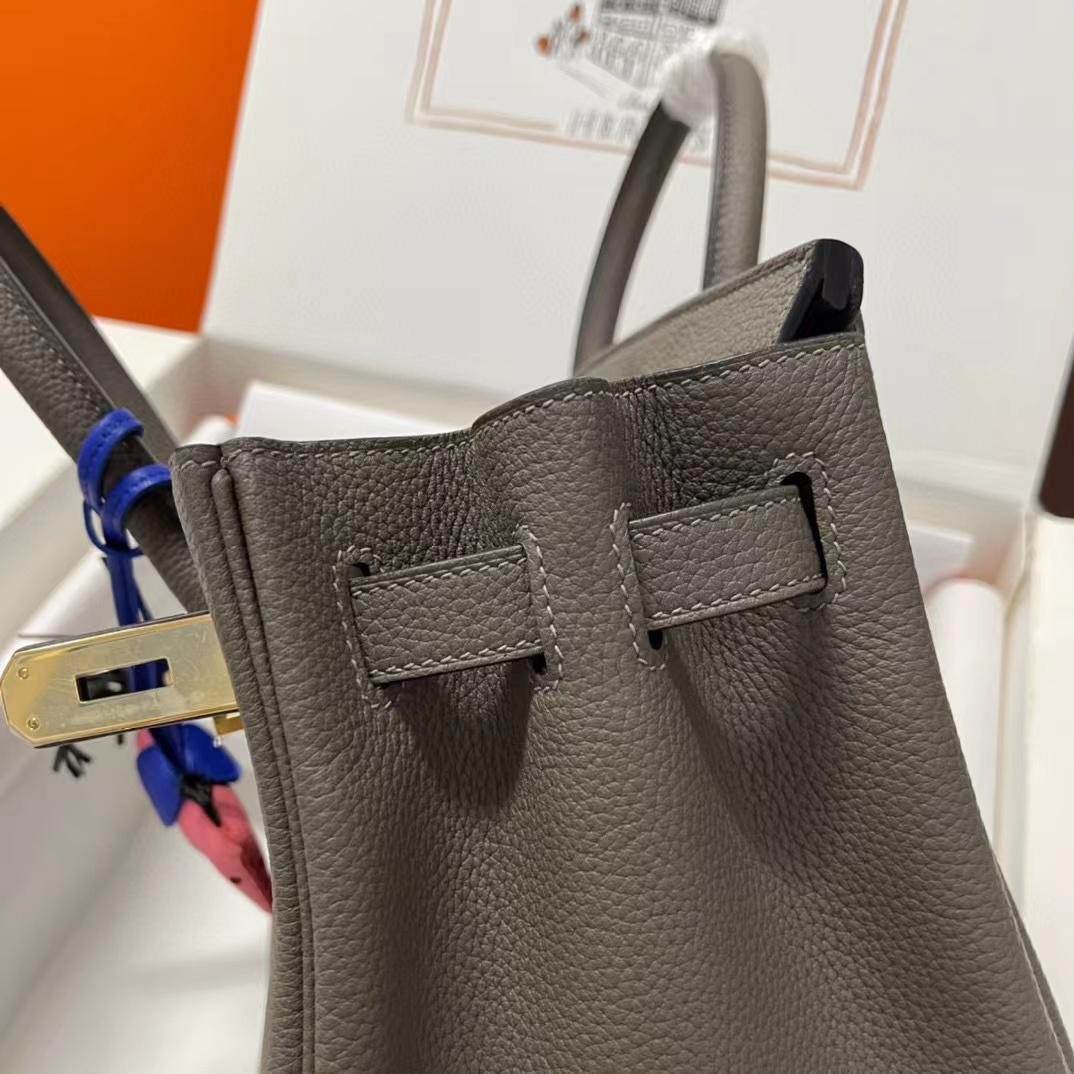 Hermes Birkin 30 Fjord Leather Handbag （30-22-16CM） - FashionPlug