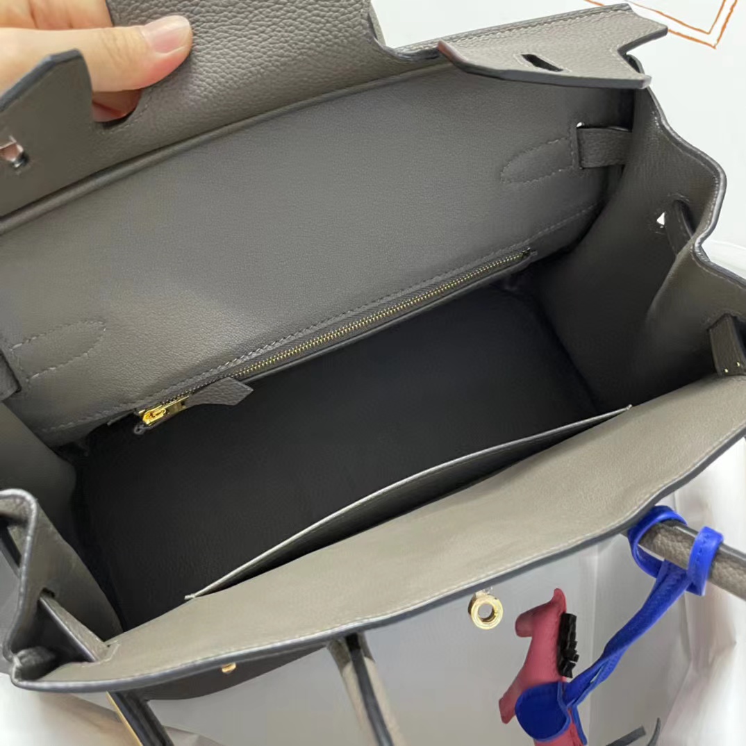 Hermes Birkin 30 Fjord Leather Handbag （30-22-16CM） - FashionPlug