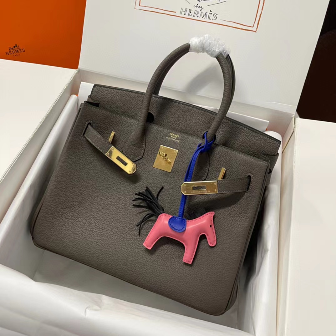 Hermes Birkin 30 Fjord Leather Handbag （30-22-16CM） - FashionPlug