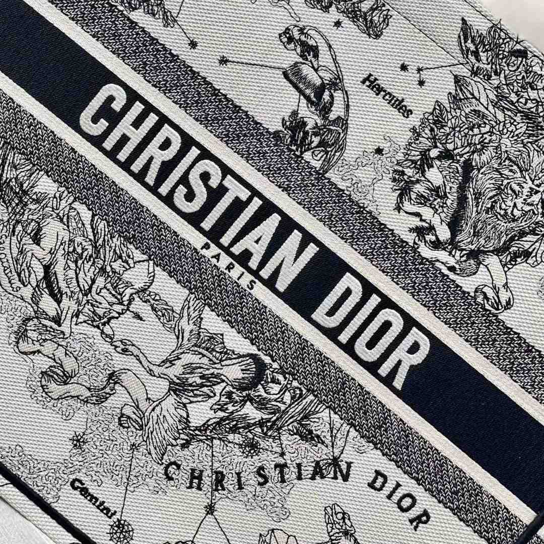 Dior Oblique Embroidered Book Tote(41.5-25-18cm) - FashionPlug