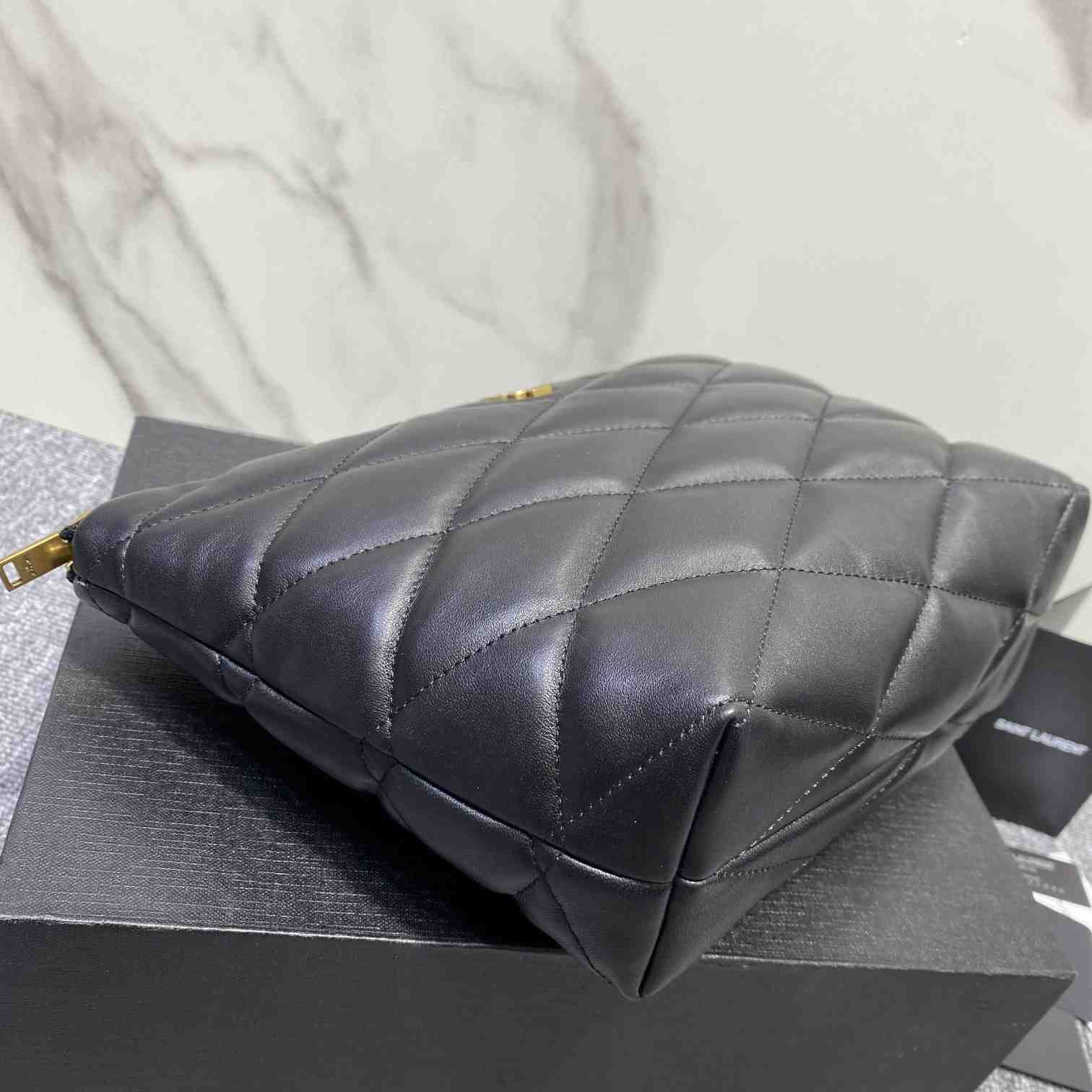 Saint Laurent Sade Pouch In Quilted Lambskin - FashionPlug