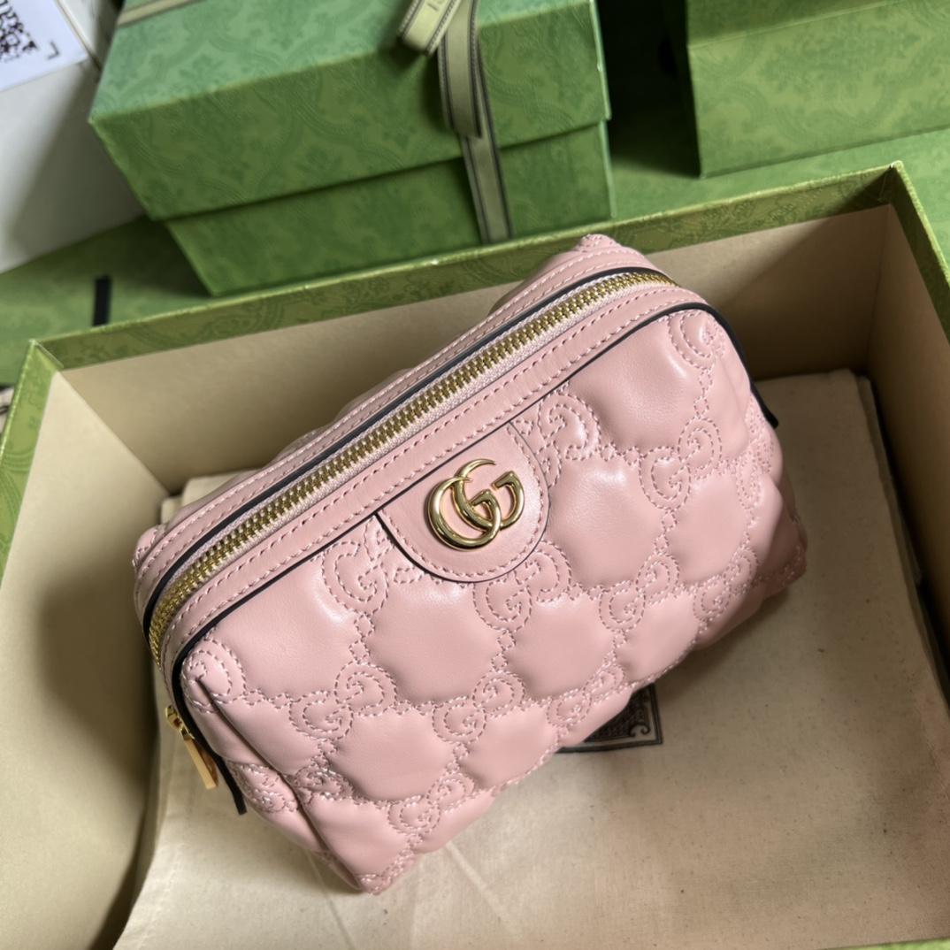 Gucci GG Matelassé Beauty Case(16*12.5*9cm) - FashionPlug