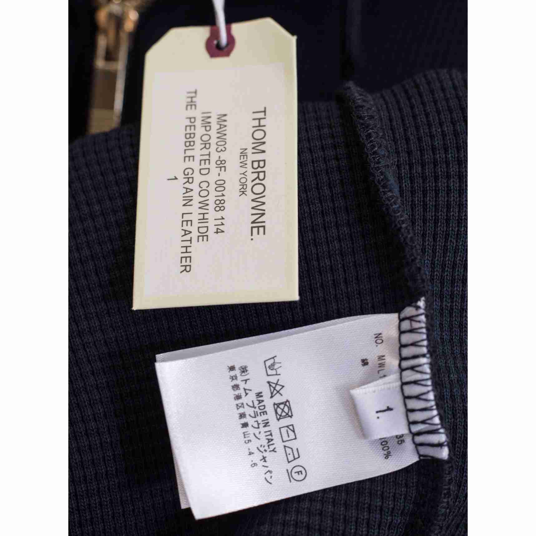 Thom Browne 4-Bar Zip-Up Cotton Hoodie - FashionPlug