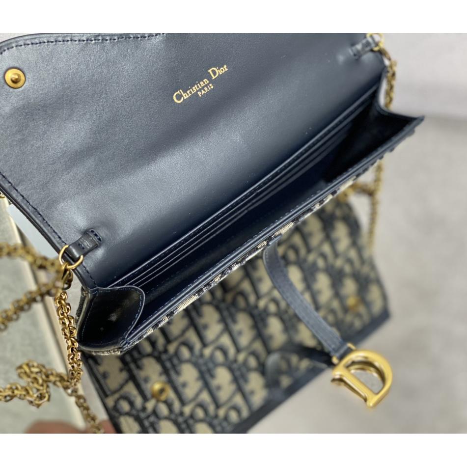 Dior Long Saddle Wallet With Chain - FashionPlug
