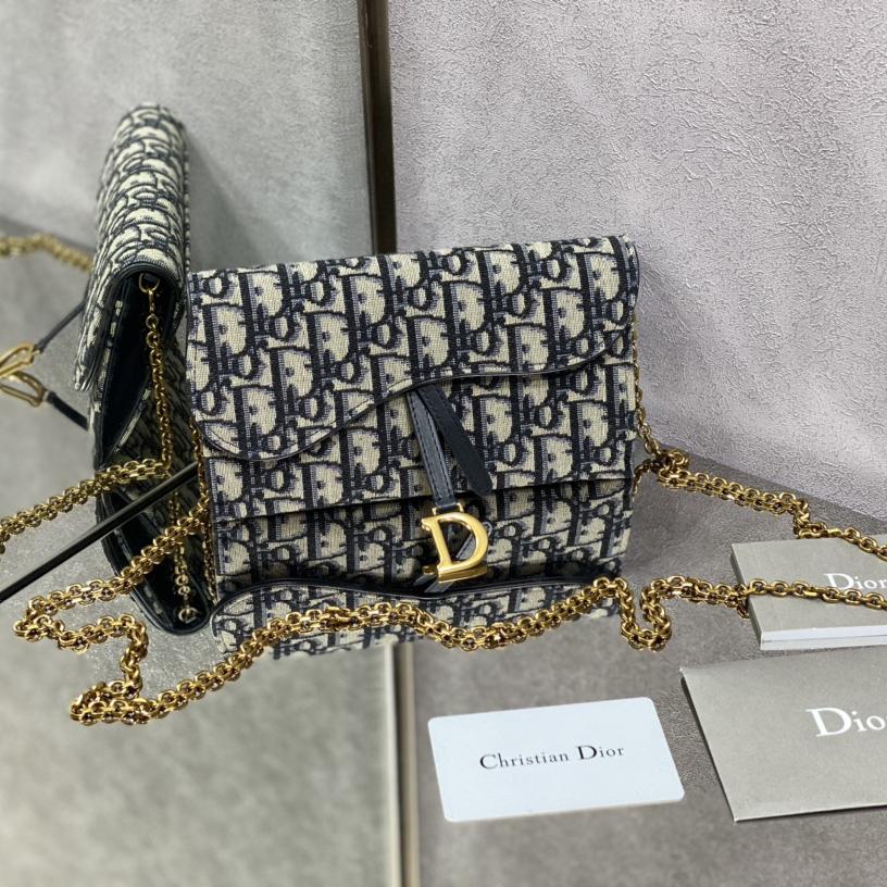 Dior Long Saddle Wallet With Chain - FashionPlug