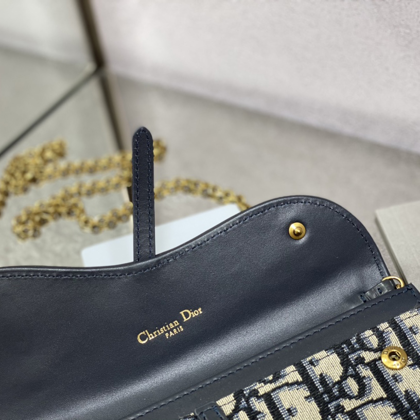 Dior Long Saddle Wallet With Chain - FashionPlug
