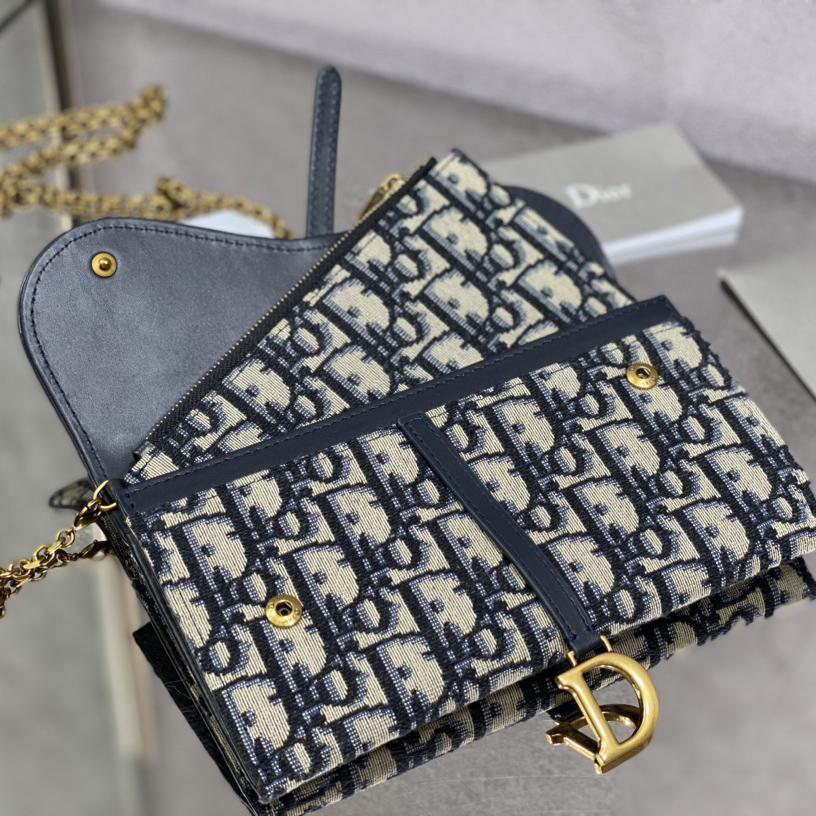 Dior Long Saddle Wallet With Chain - FashionPlug