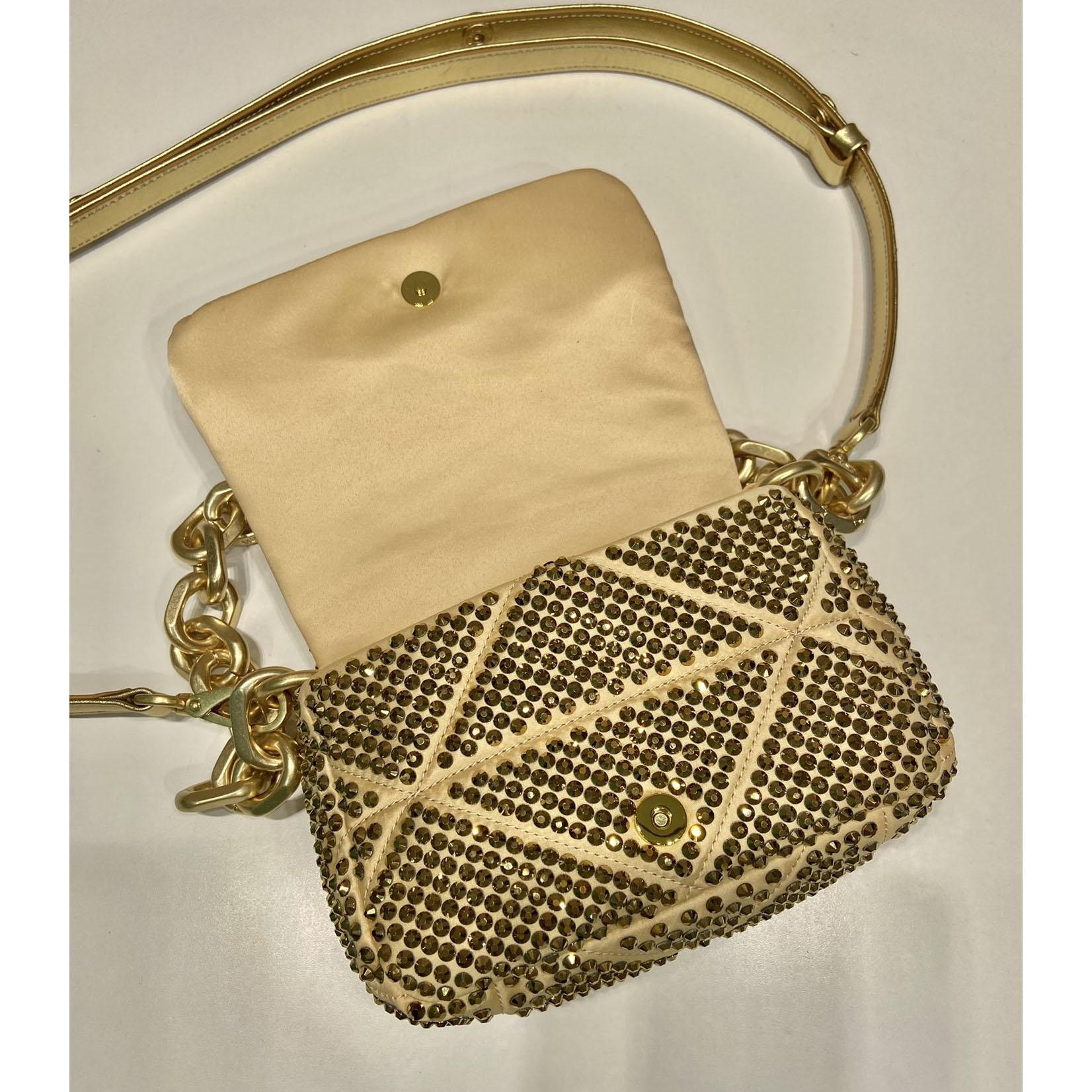 Prada Satin Mini-Bag With Crystals - FashionPlug