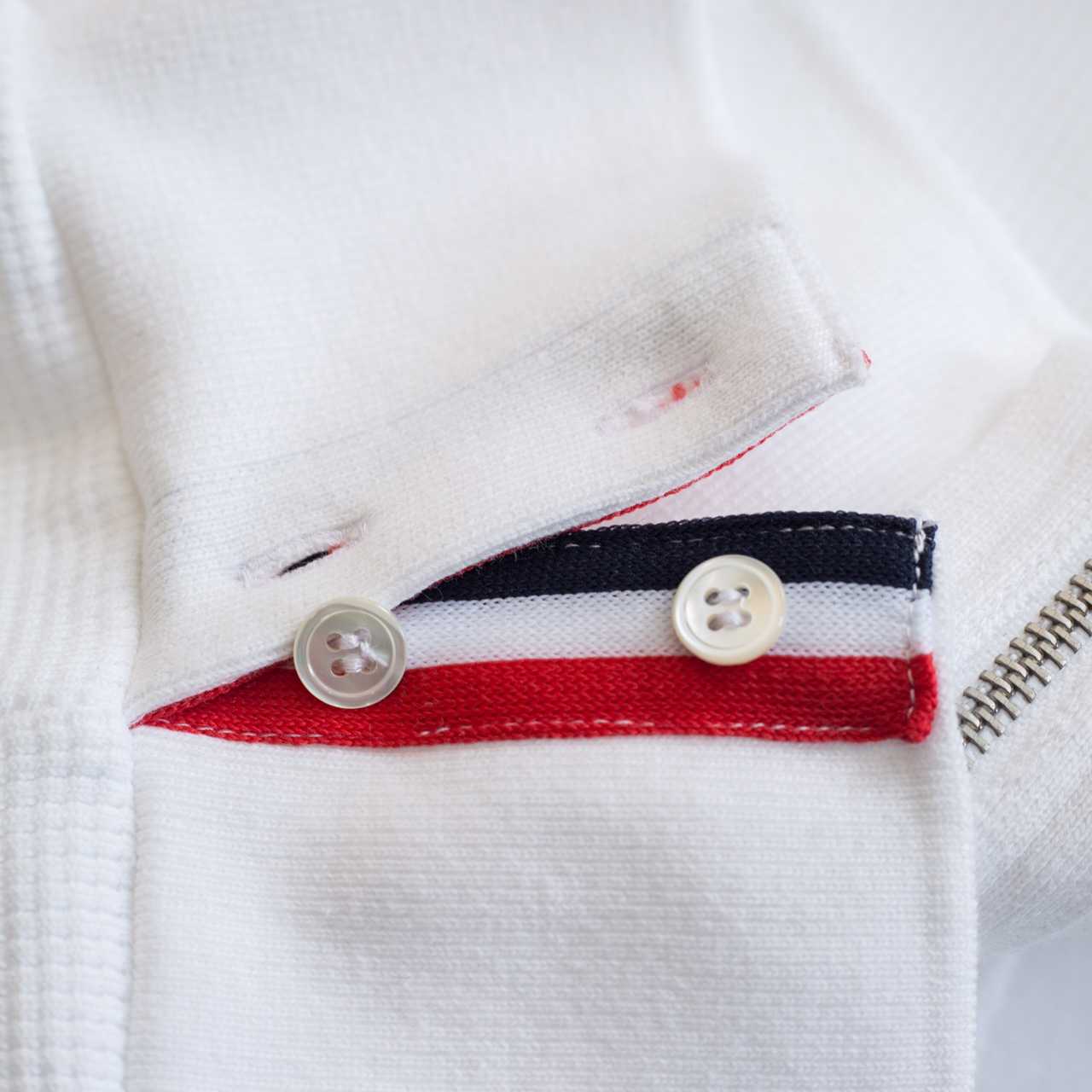 Thom Browne 4-Bar Zip-Up Cotton Hoodie - FashionPlug