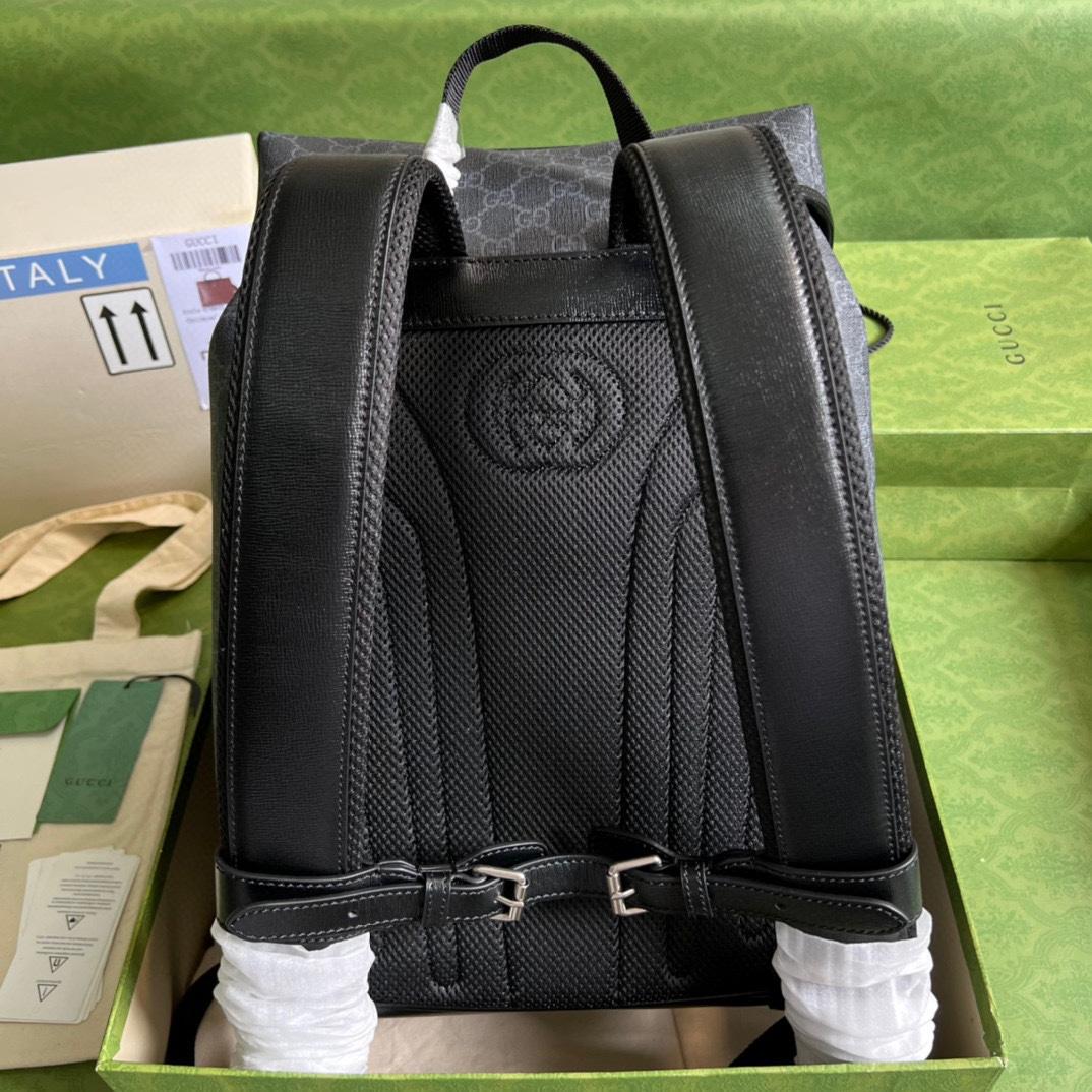 Gucci Medium Backpack With Interlocking G(26-43-18cm) - FashionPlug
