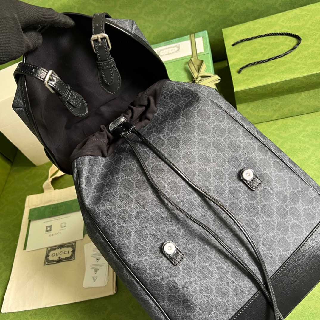 Gucci Medium Backpack With Interlocking G(26-43-18cm) - FashionPlug