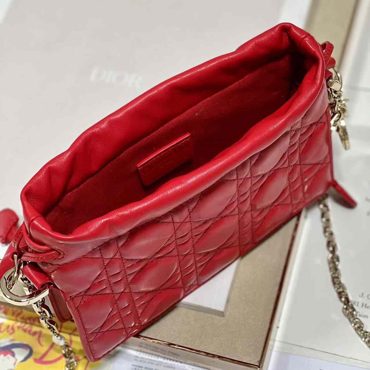 Dior Lady Dior Top Handle Drawstring Mini Bag - FashionPlug
