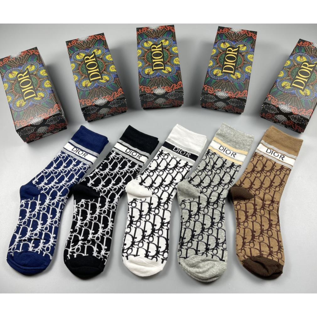 Dior Oblique Wool Socks /Box - FashionPlug