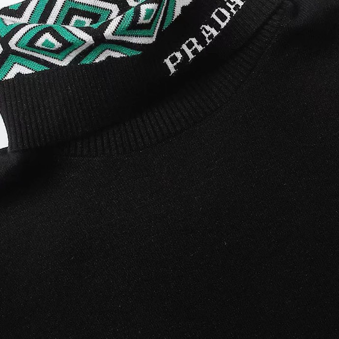 Prada Worsted-Wool Mock-Neck Sweater - FashionPlug
