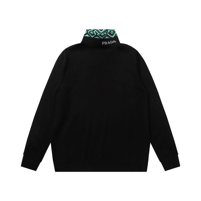 Prada Worsted-Wool Mock-Neck Sweater - FashionPlug