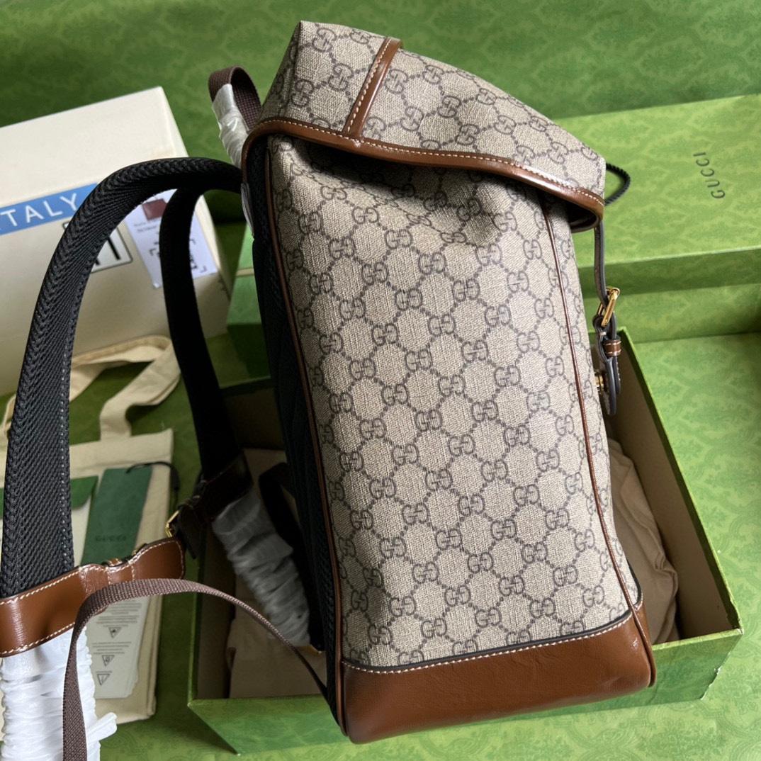 Gucci Medium Backpack With Interlocking G(26-43-18cm) - FashionPlug