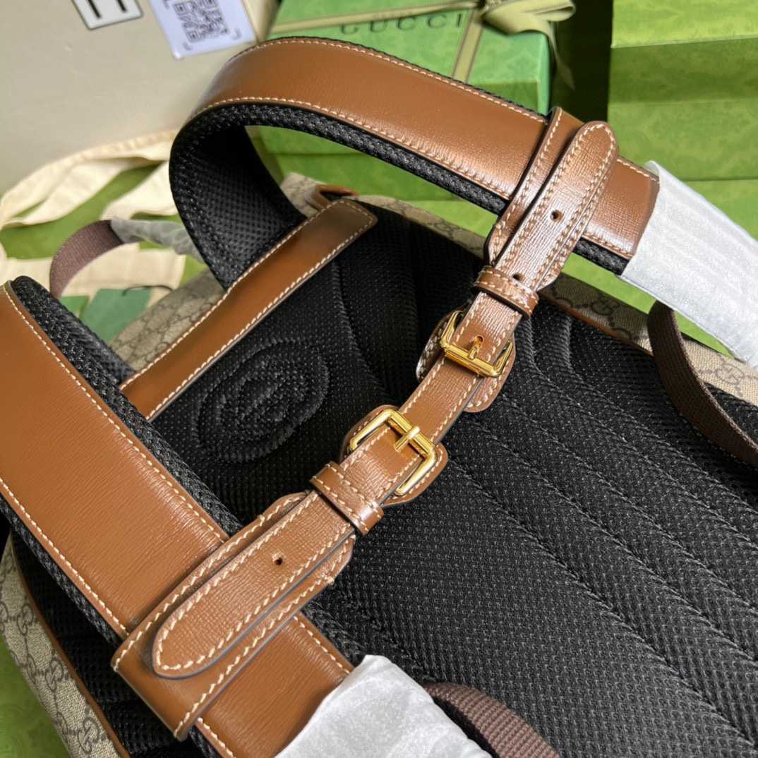 Gucci Medium Backpack With Interlocking G(26-43-18cm) - FashionPlug