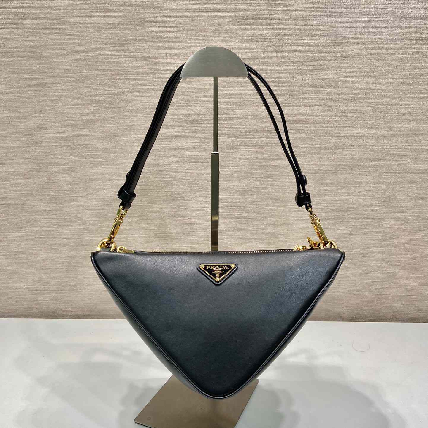 Prada Symbole Leather And Fabric Mini Bag(23-25-5cm) - FashionPlug