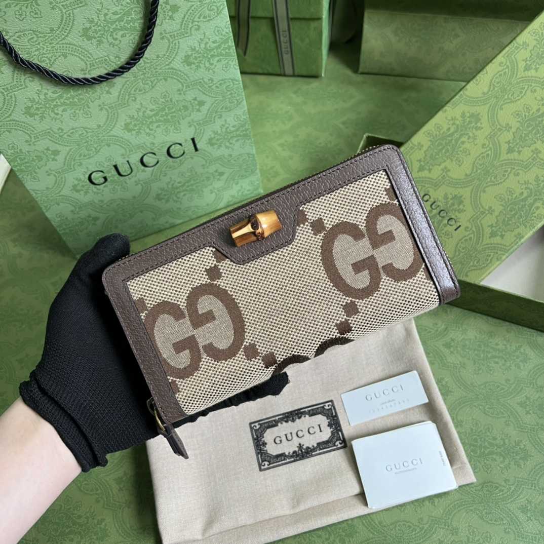 Gucci Diana Jumbo GG Wallet(19*10*3cm)    - FashionPlug