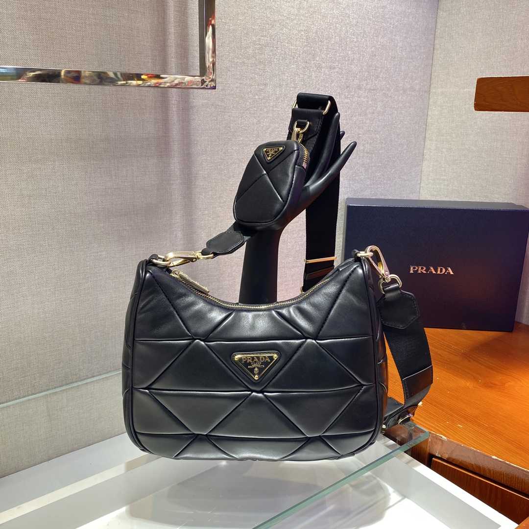 Prada System Patchwork Shoulder Bag(24*17*7cm) - FashionPlug