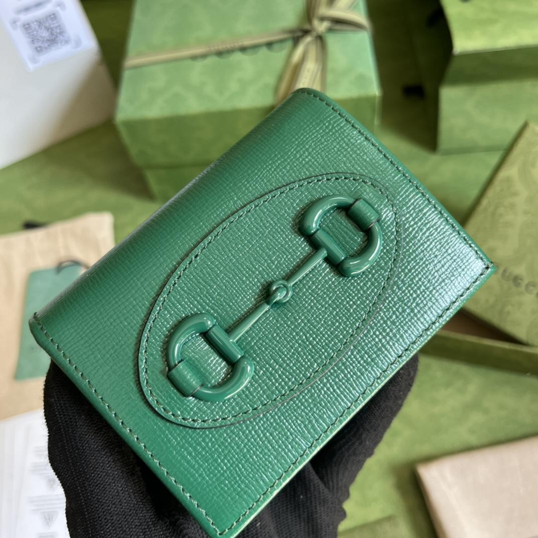Gucci Horsebit 1955 Card Case Wallet(11-8.5-3cm)    - FashionPlug