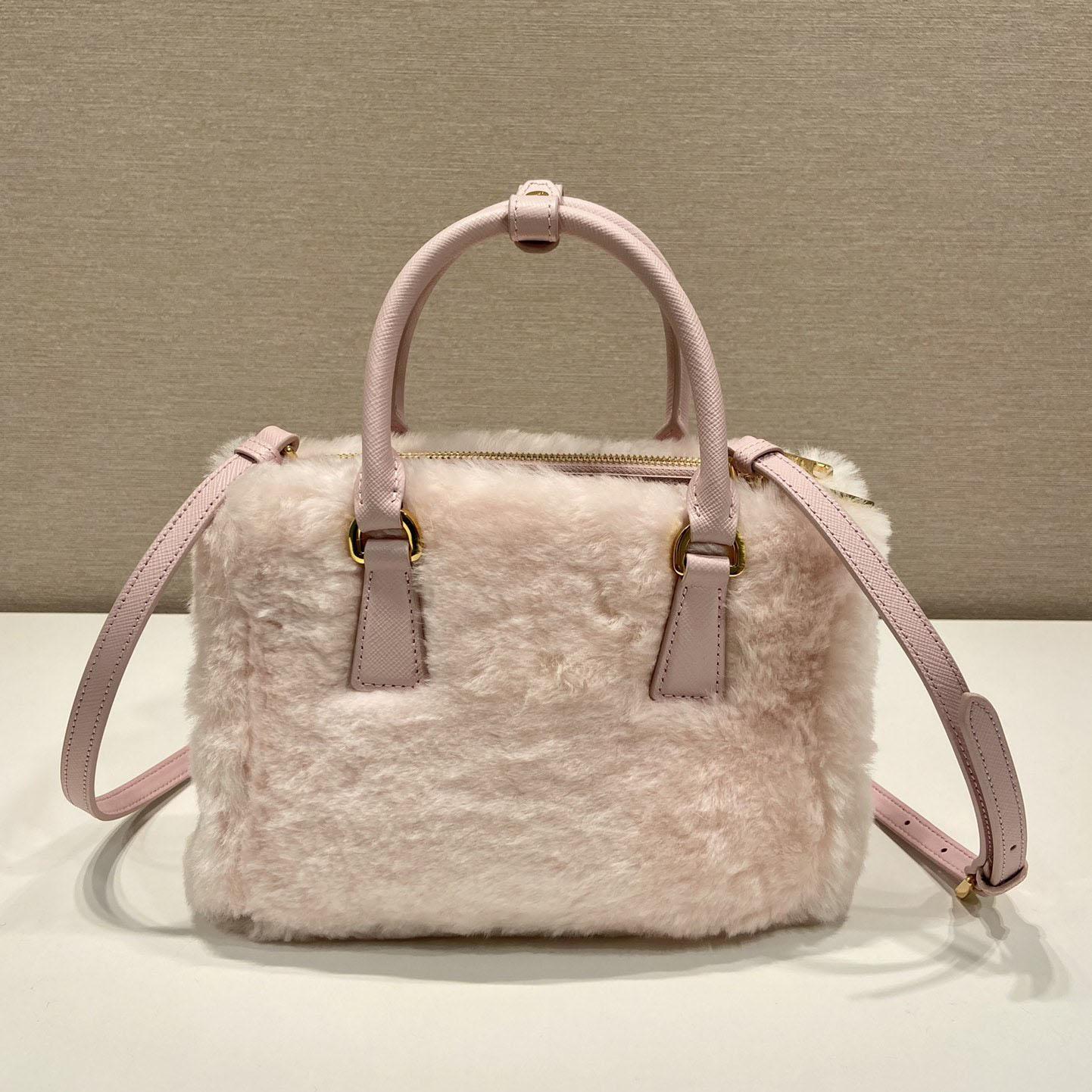 Prada Galleria Shearling Mini-Bag - FashionPlug