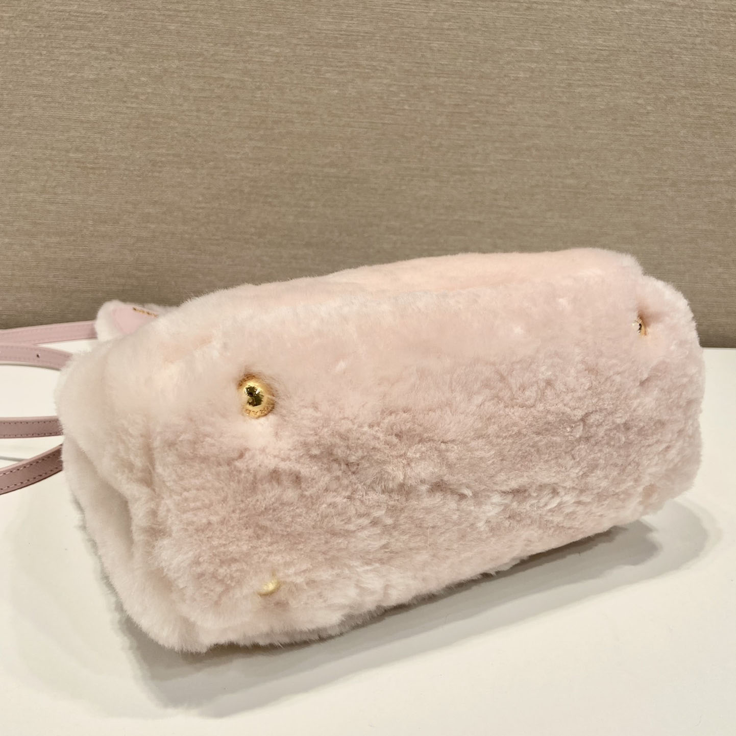 Prada Galleria Shearling Mini-Bag - FashionPlug