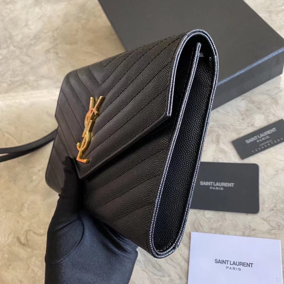 Saint Laurent Monogramme Quilted Textured-Leather Pouch(21-16-3CM) - FashionPlug