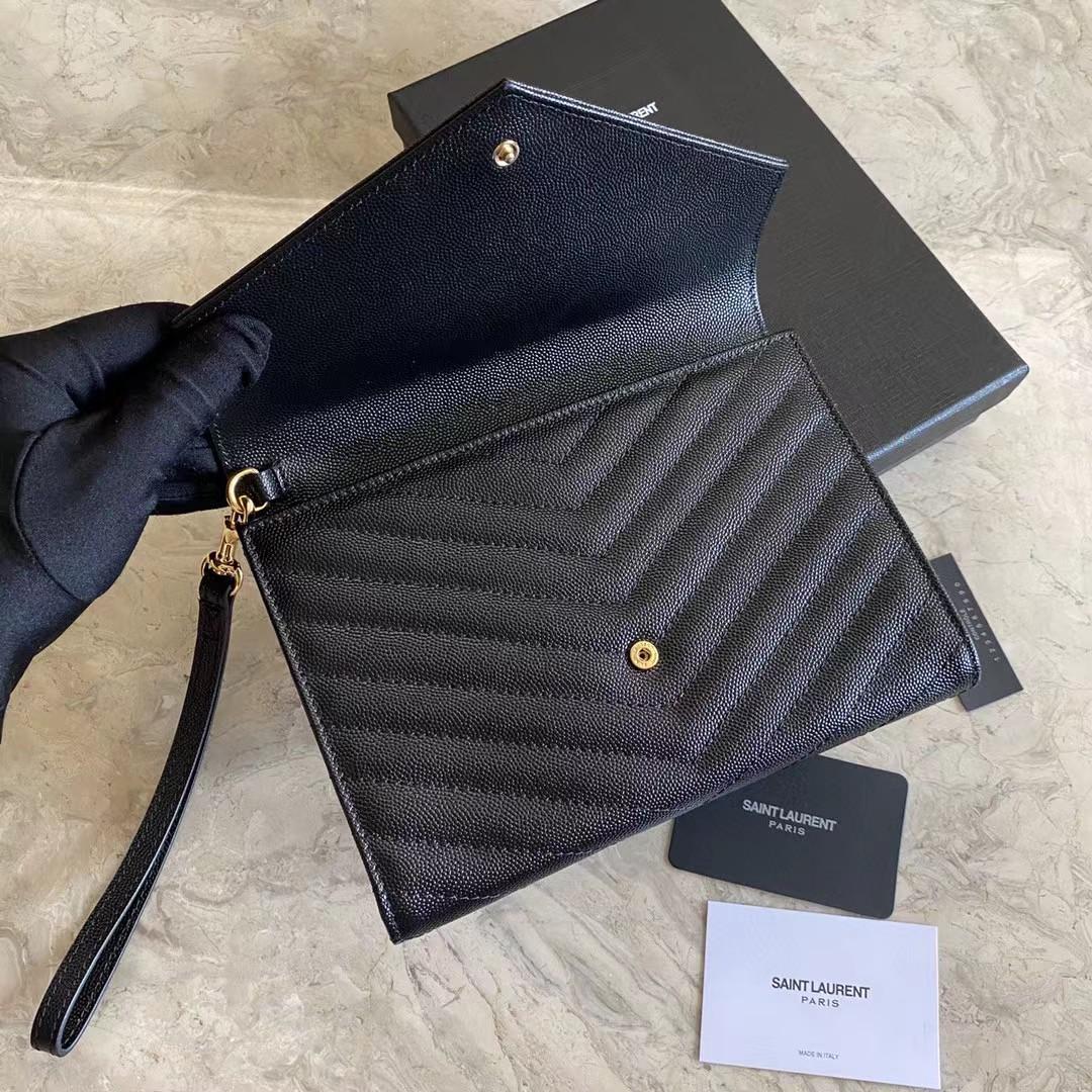 Saint Laurent Monogramme Quilted Textured-Leather Pouch(21-16-3CM) - FashionPlug