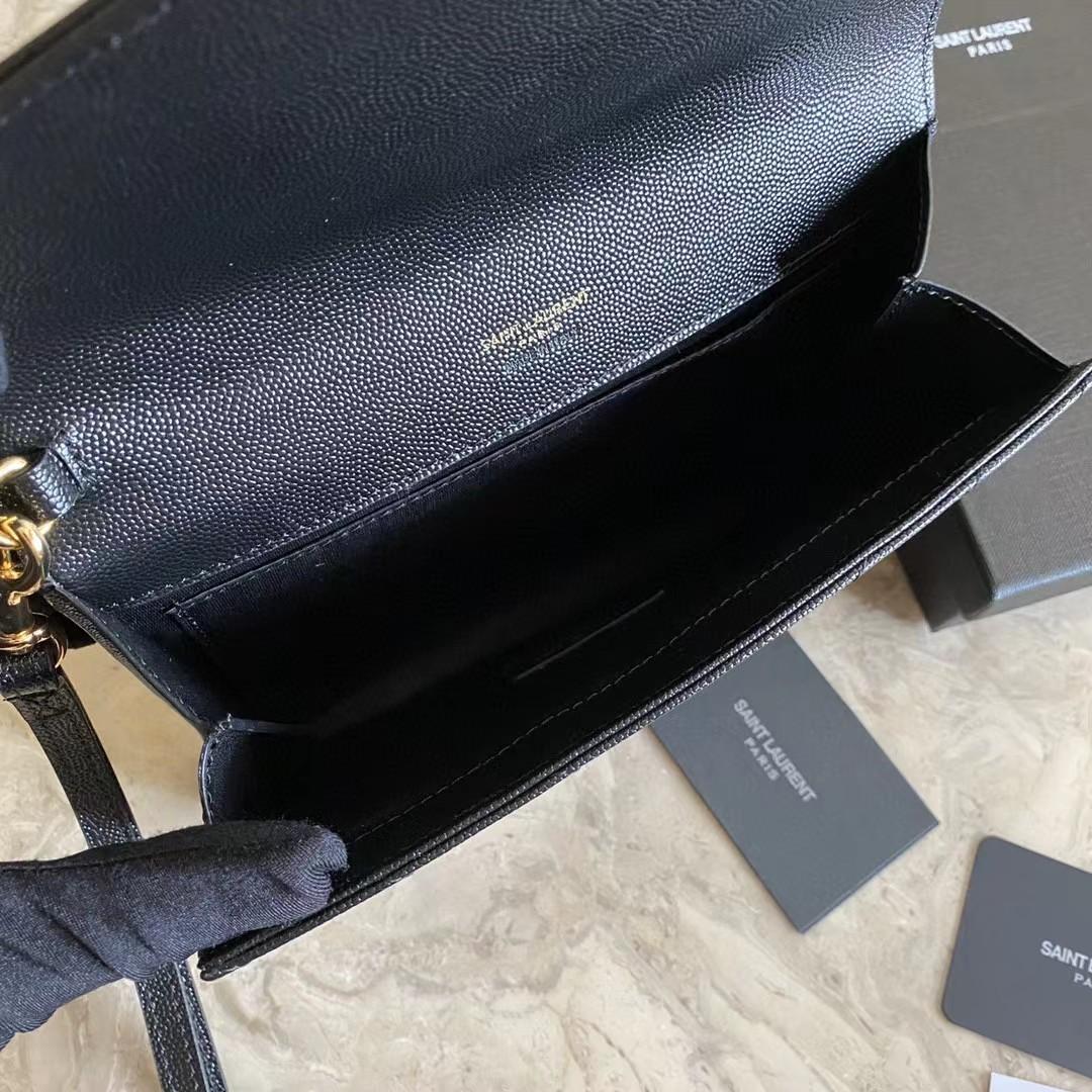 Saint Laurent Monogramme Quilted Textured-Leather Pouch(21-16-3CM) - FashionPlug