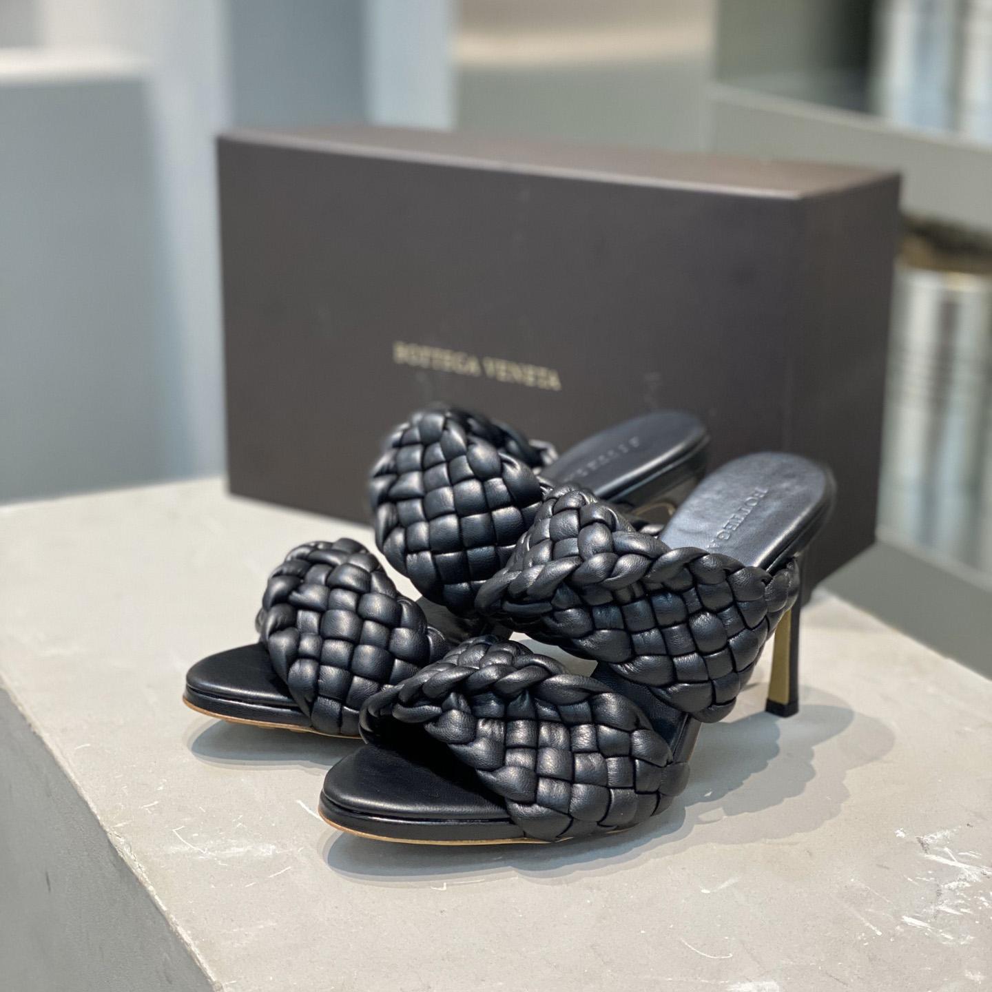 Bottega Veneta Curve Twisted And Padded Intreccio Leather Mules - FashionPlug
