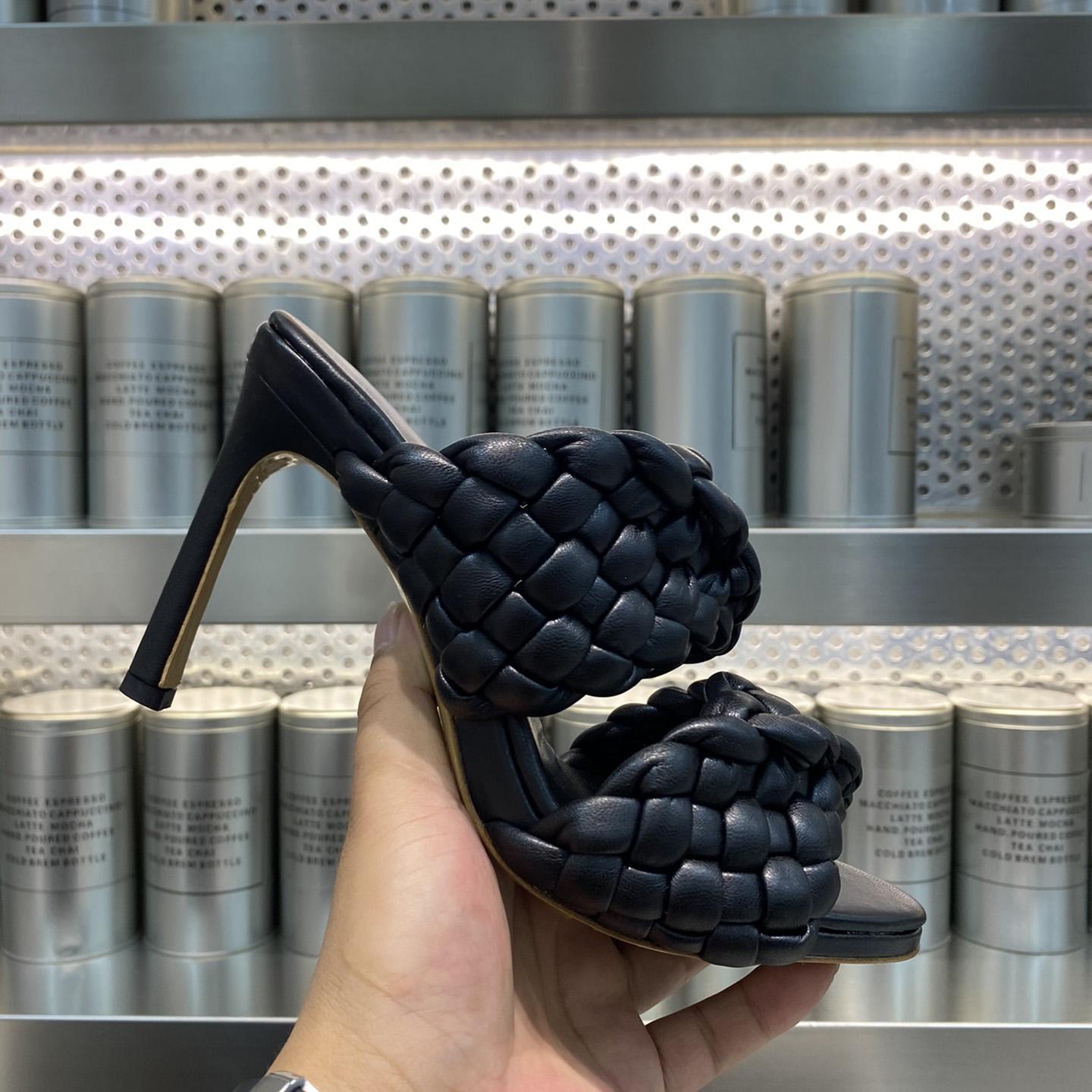 Bottega Veneta Curve Twisted And Padded Intreccio Leather Mules - FashionPlug