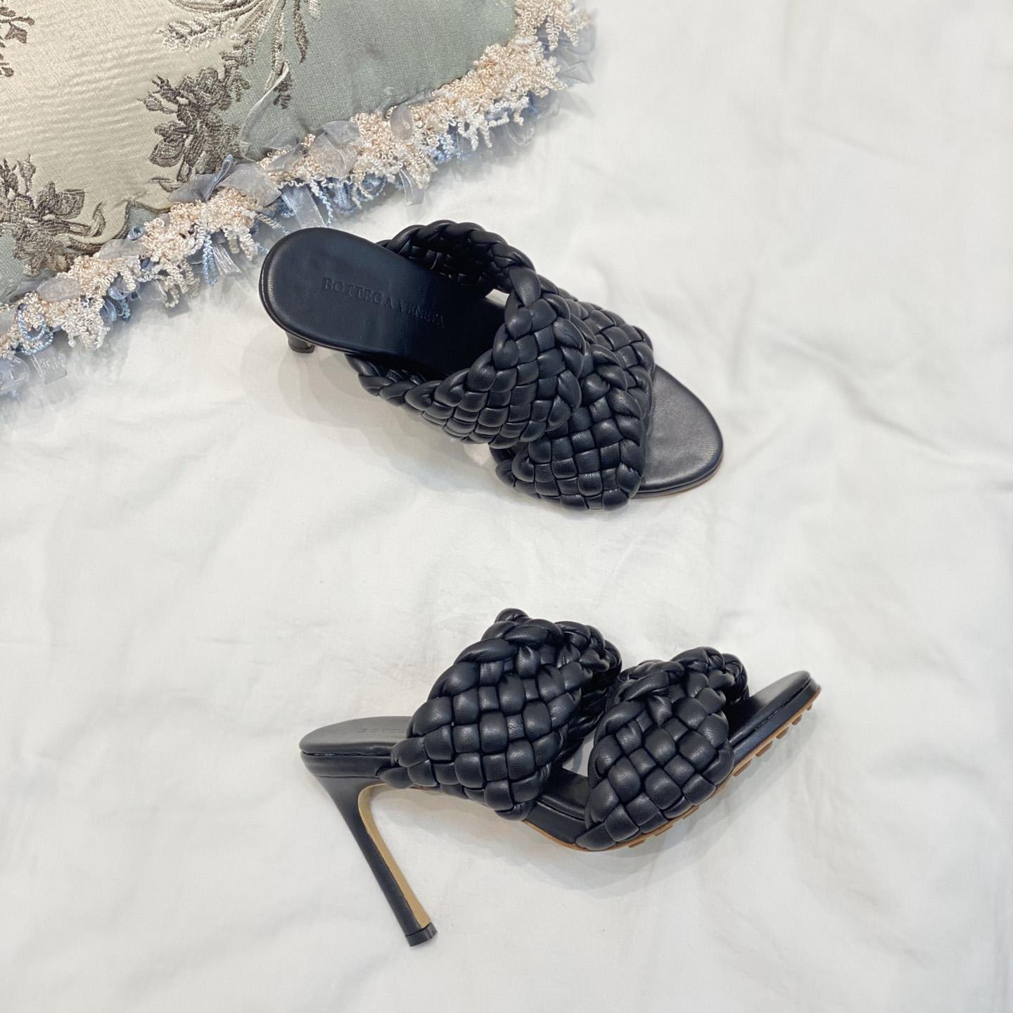 Bottega Veneta Curve Twisted And Padded Intreccio Leather Mules - FashionPlug