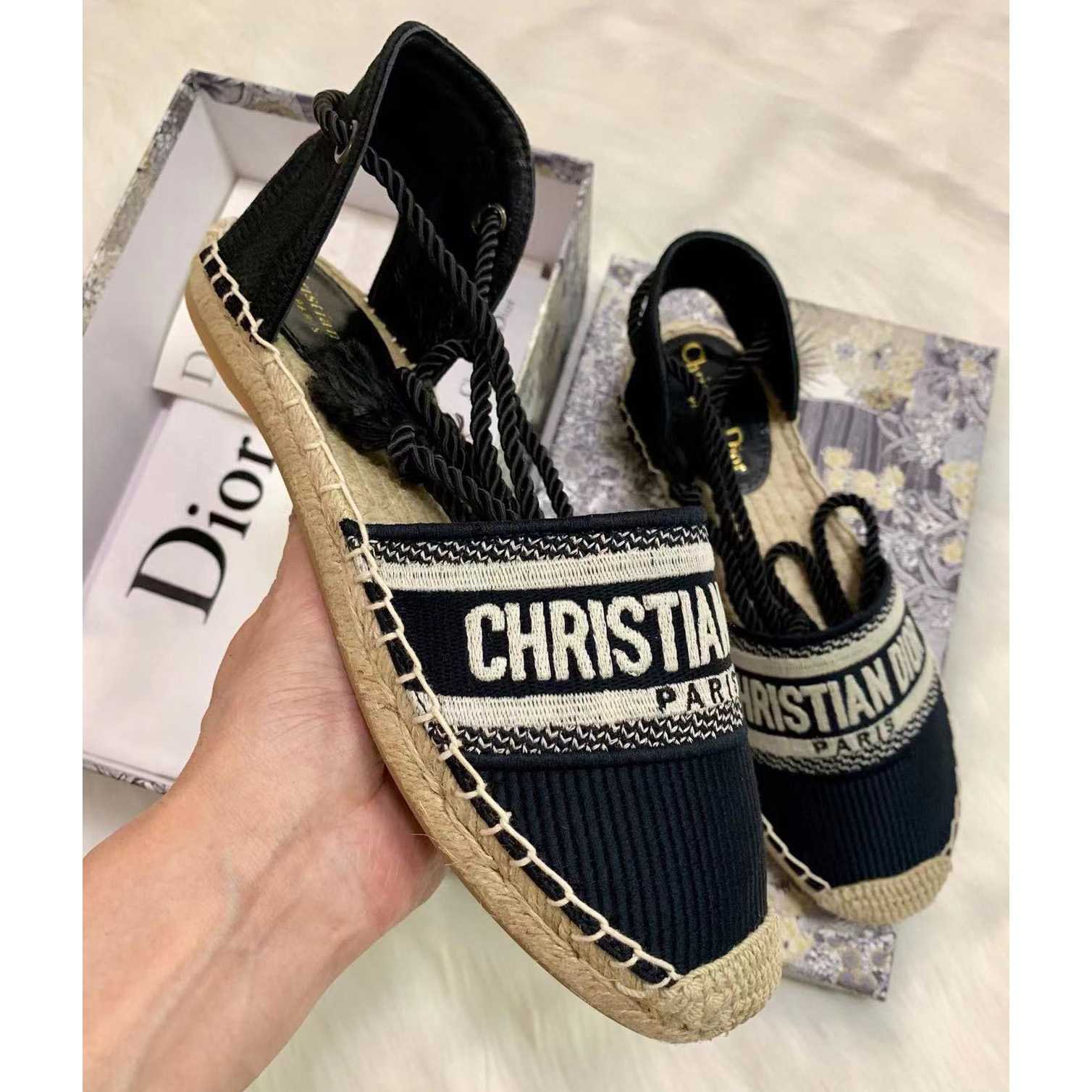 Dior Paris Vintage Espadrille Sandals - FashionPlug