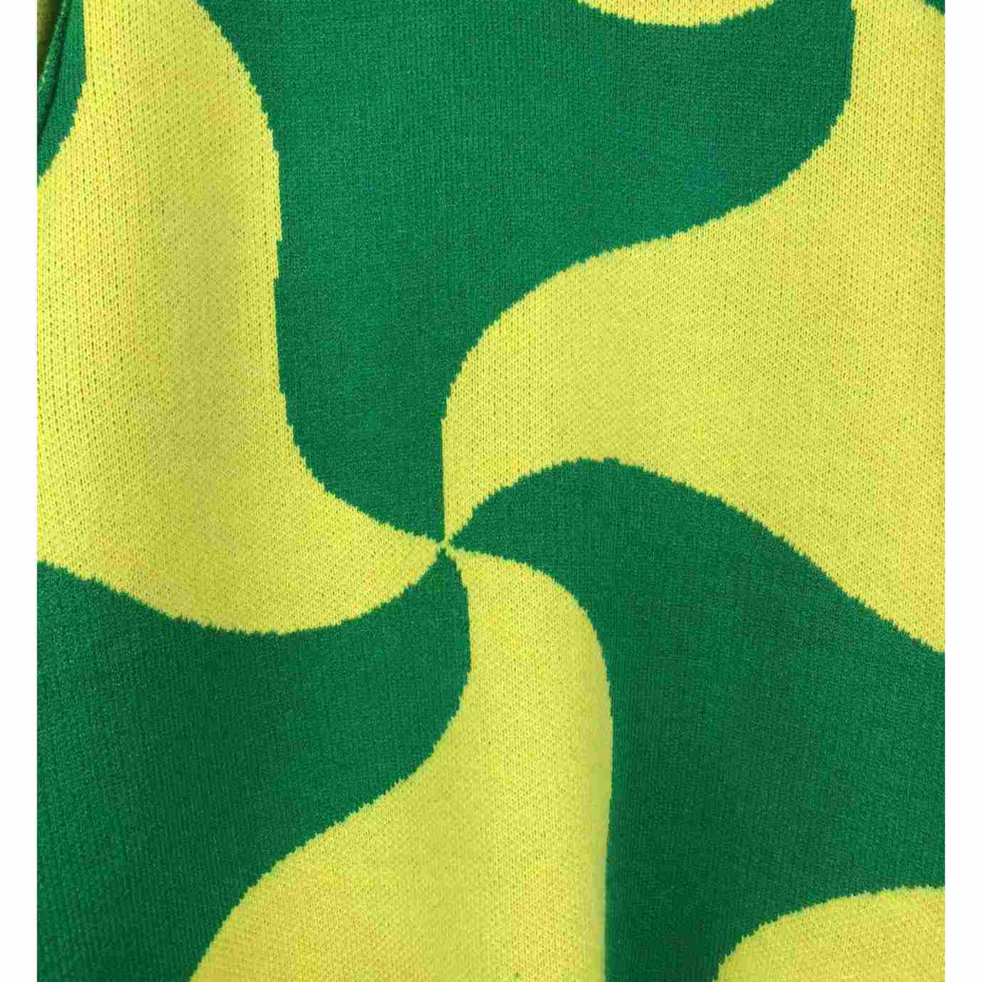 Bottega Veneta Heavyweight Wool Jacquard Wavy Triangle Sweater - FashionPlug