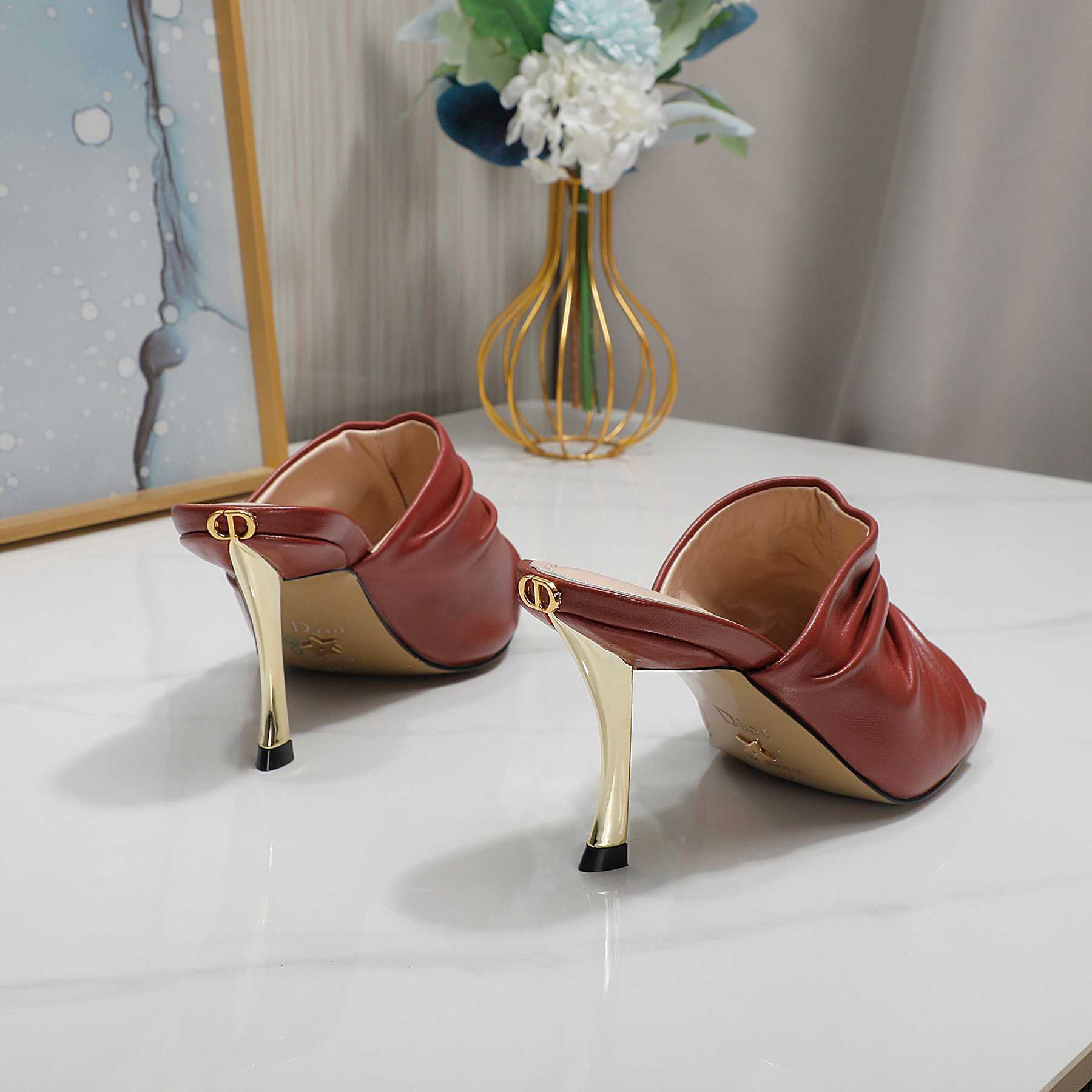 Dior D-Fame Open-Toe Pump - FashionPlug
