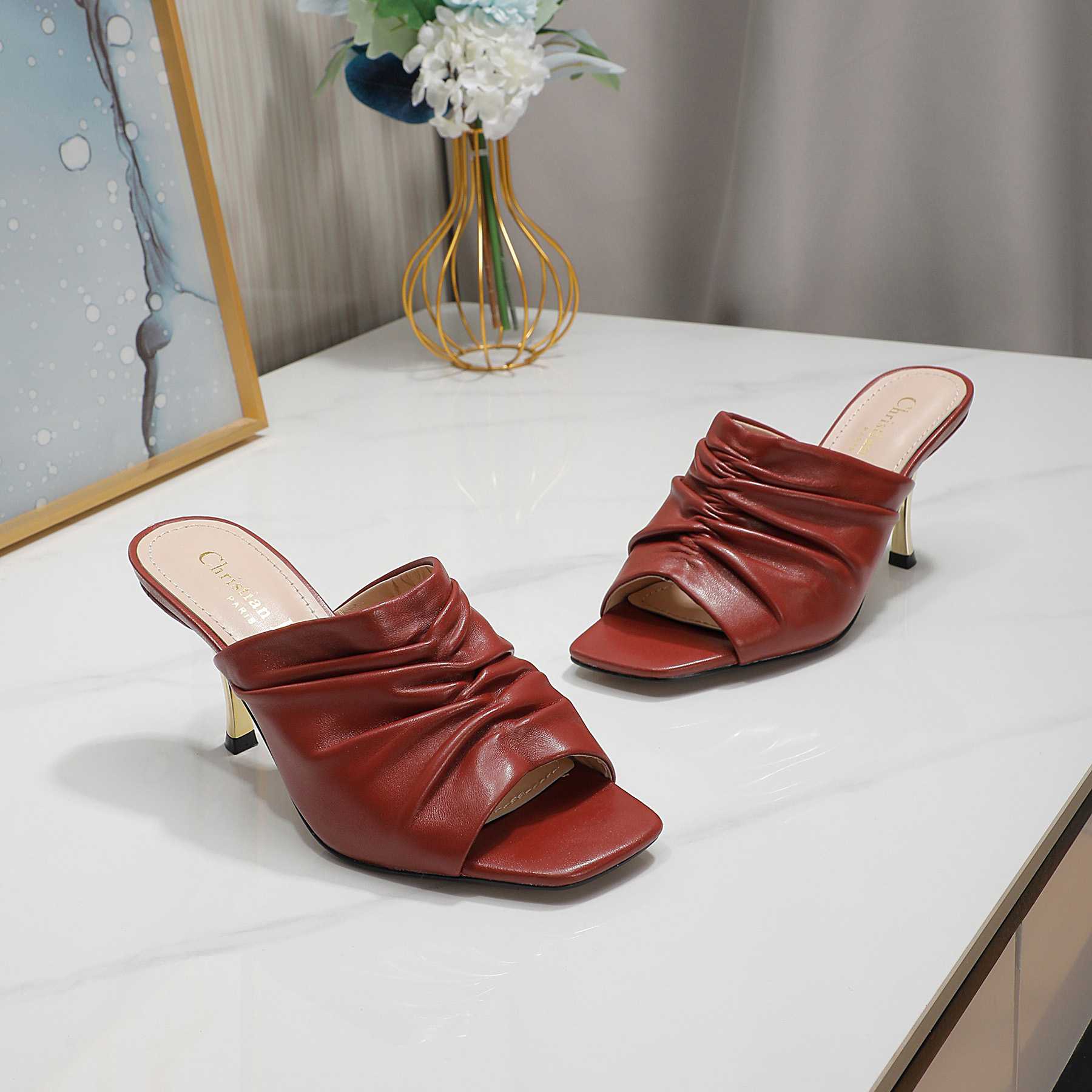 Dior D-Fame Open-Toe Pump - FashionPlug