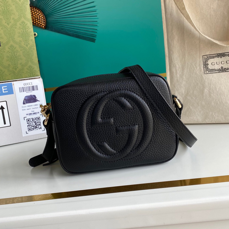 Gucci Soho Small Leather Disco Bag(22-15-7cm) - FashionPlug