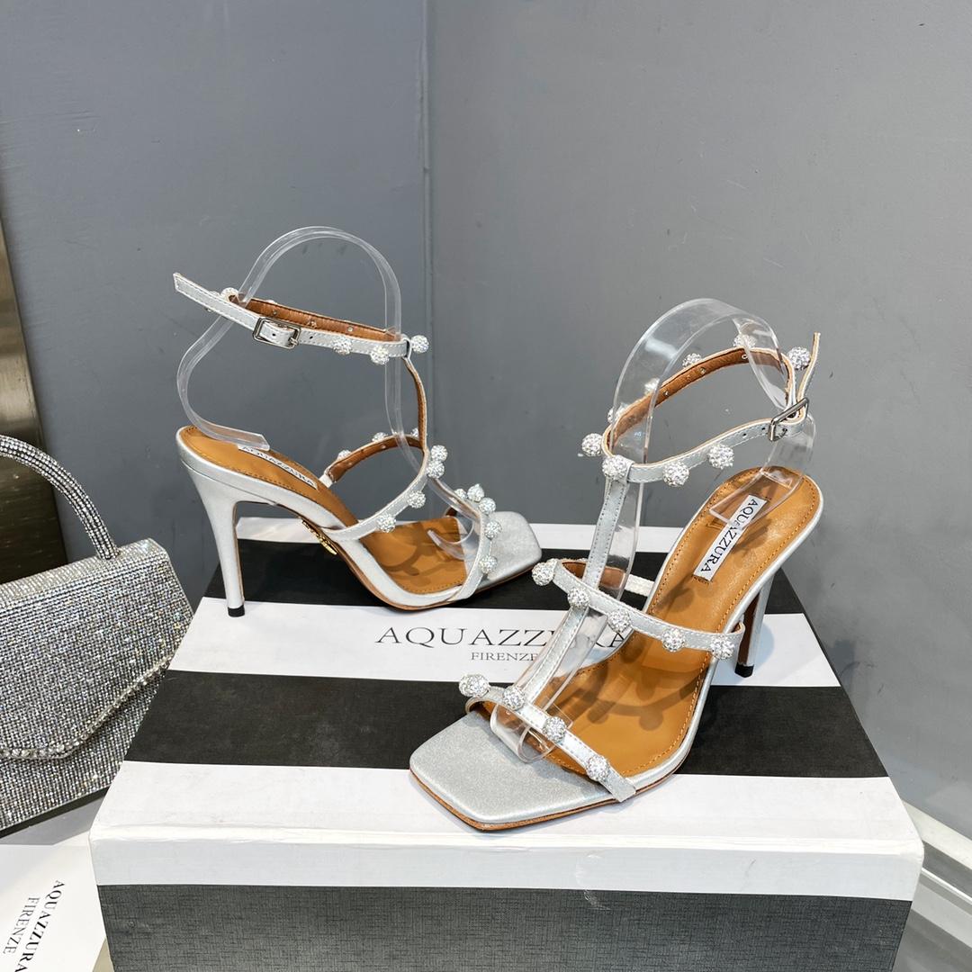Aquazzura Cha Cha Cha Crystal Sandal  95 - FashionPlug