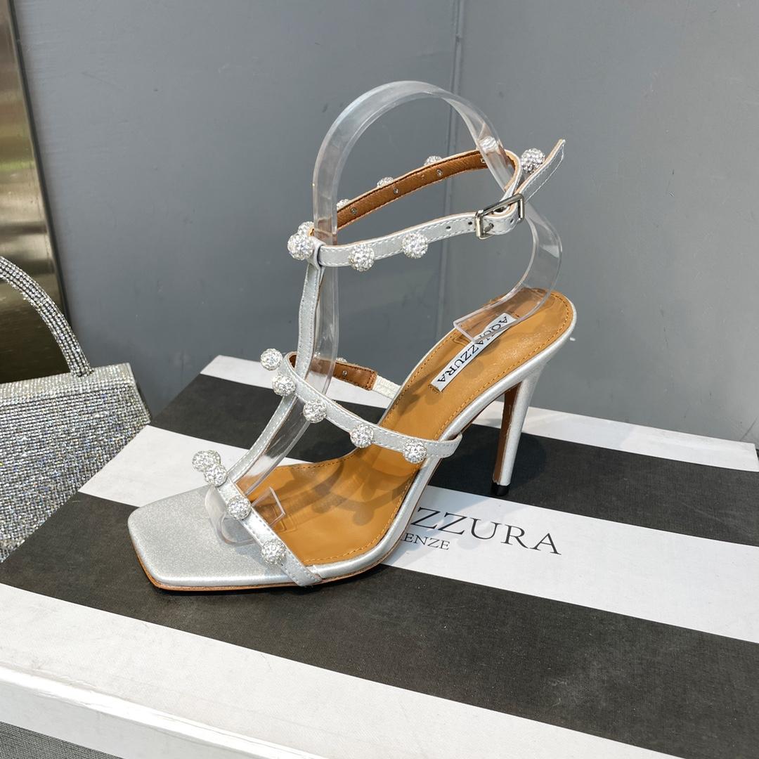 Aquazzura Cha Cha Cha Crystal Sandal  95 - FashionPlug