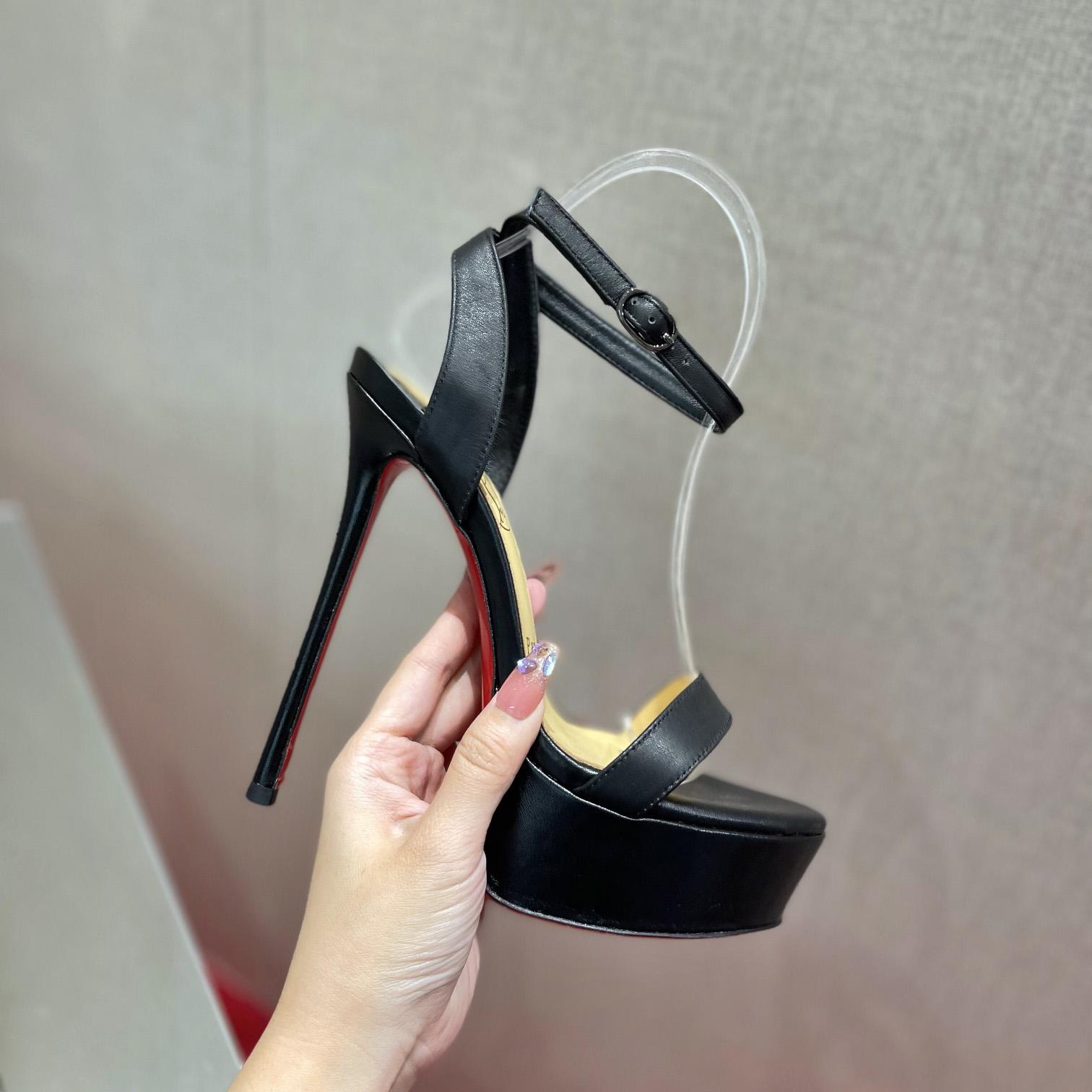 Christian Louboutin Loubi Queen Alta   150mm - FashionPlug