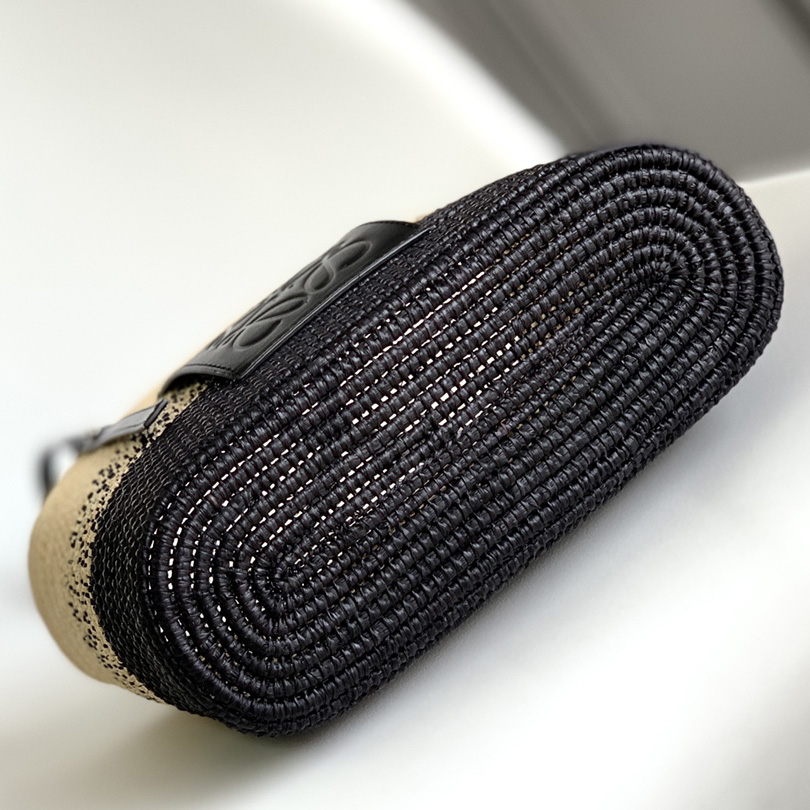 Loewe Small Square Basket bag In Raffia And Calfskin (30*21*11cm) - FashionPlug