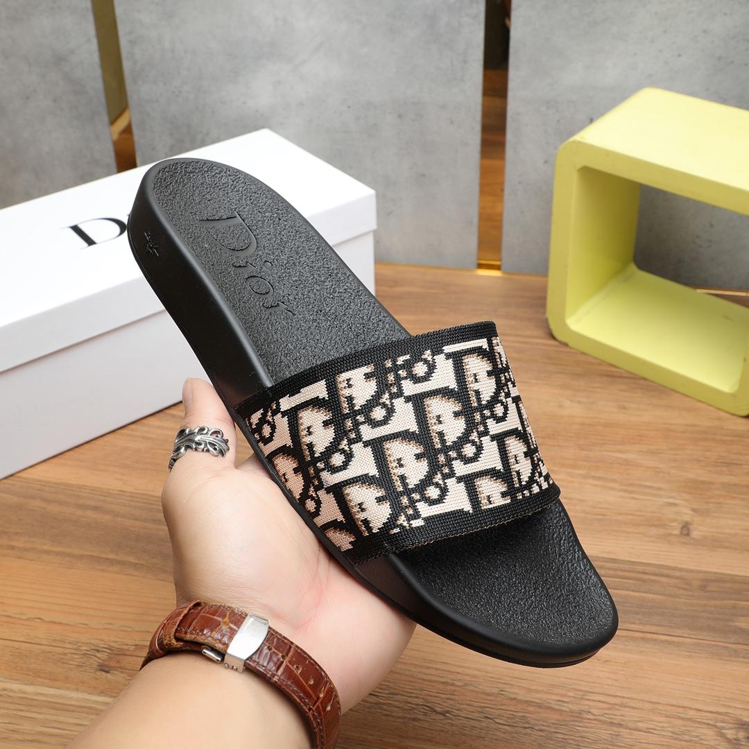 Dior Oblique Jacquard Sandals  - FashionPlug