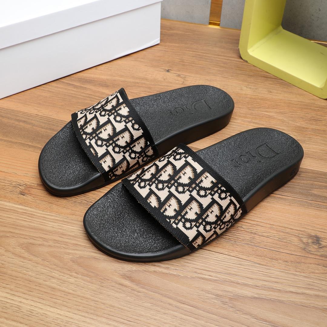 Dior Oblique Jacquard Sandals  - FashionPlug