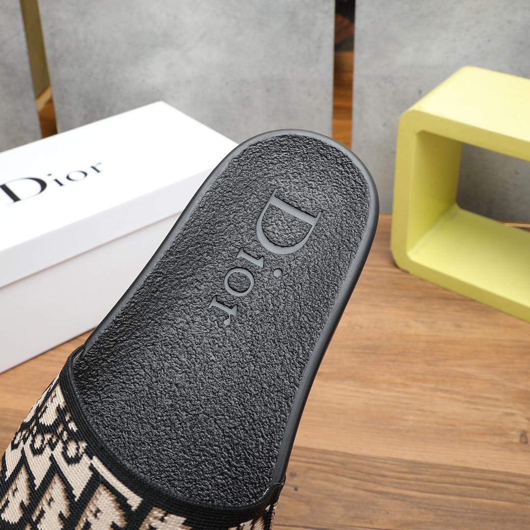 Dior Oblique Jacquard Sandals  - FashionPlug