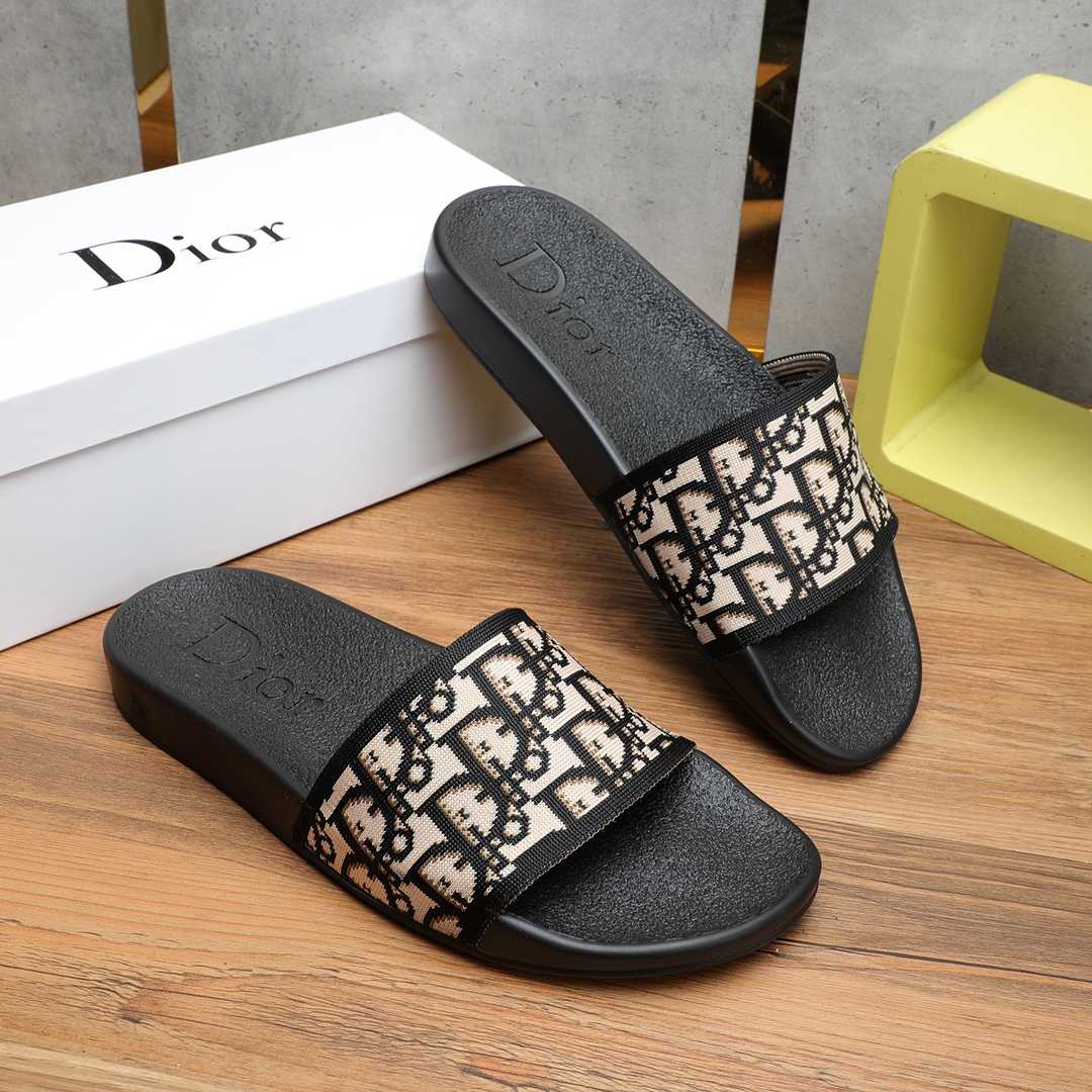 Dior Oblique Jacquard Sandals  - FashionPlug