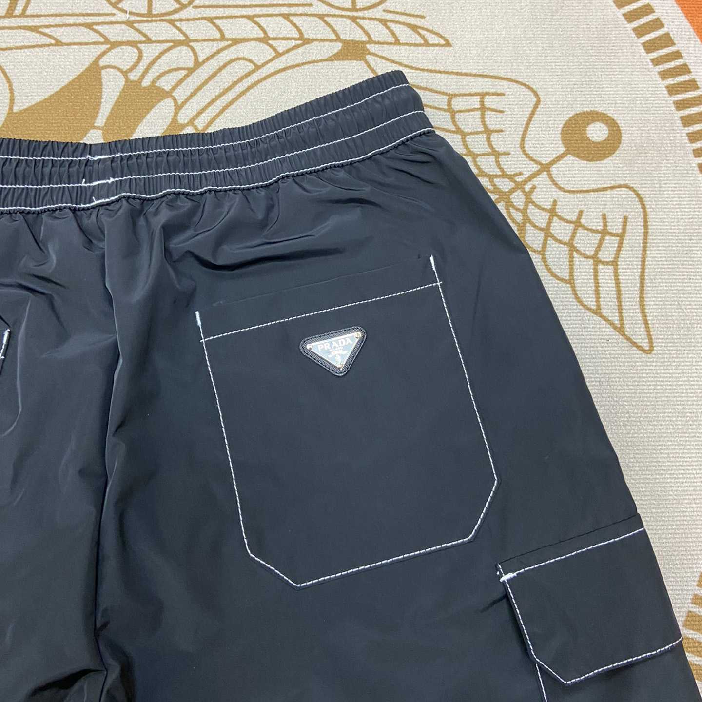 Prada Logo Cotton Shorts - FashionPlug